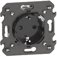 Розетка с заземлением +1хUSB тип C модульная Legrand BTicino Living Now 1-м. 2 мод. шторки черный картинка